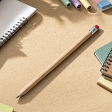 Pencil with eraser HICKORY