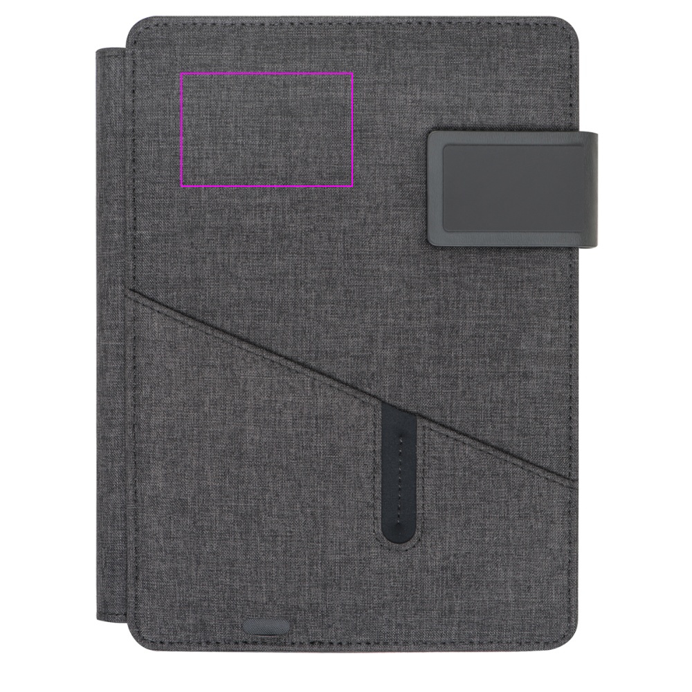 A5 folder with 4000mAh power bank LENO 4000 mAh