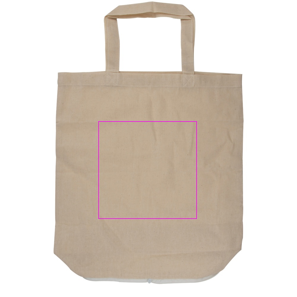 Foldable cotton bag with short handles 120 g/m2 FERRARA