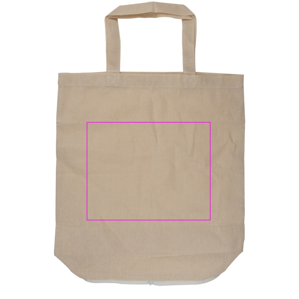 Foldable cotton bag with short handles 120 g/m2 FERRARA