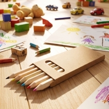 Wooden crayons 6 colors MINI