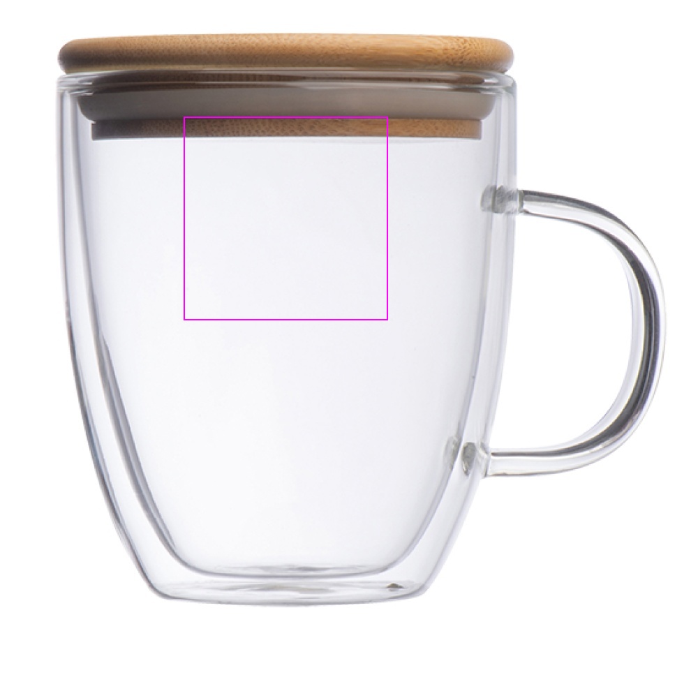 Glass mug with lid 350ml GERTHE 350 ml