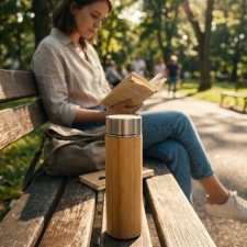 Bamboo thermal bottle 550 ml VALDEMORO