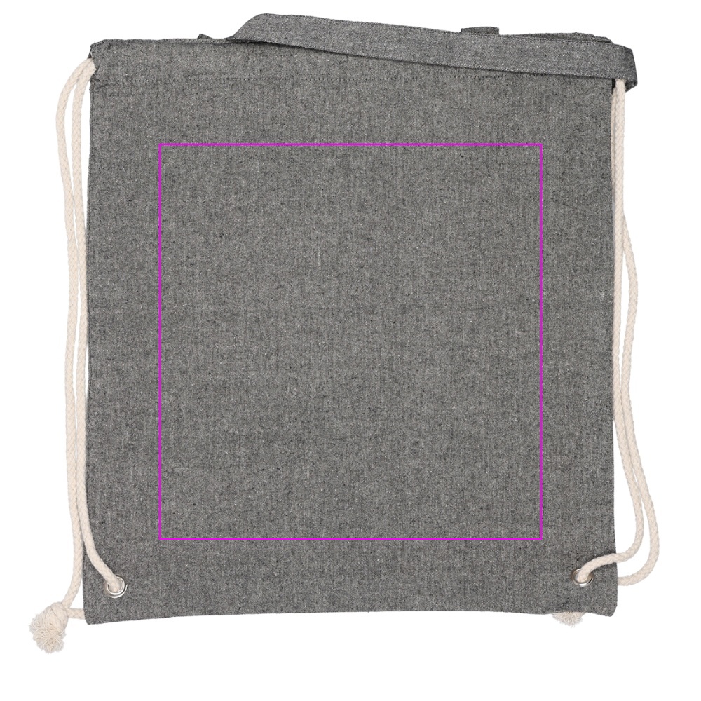 Recycled cotton bag with long handles 140 g/m² ADDISON