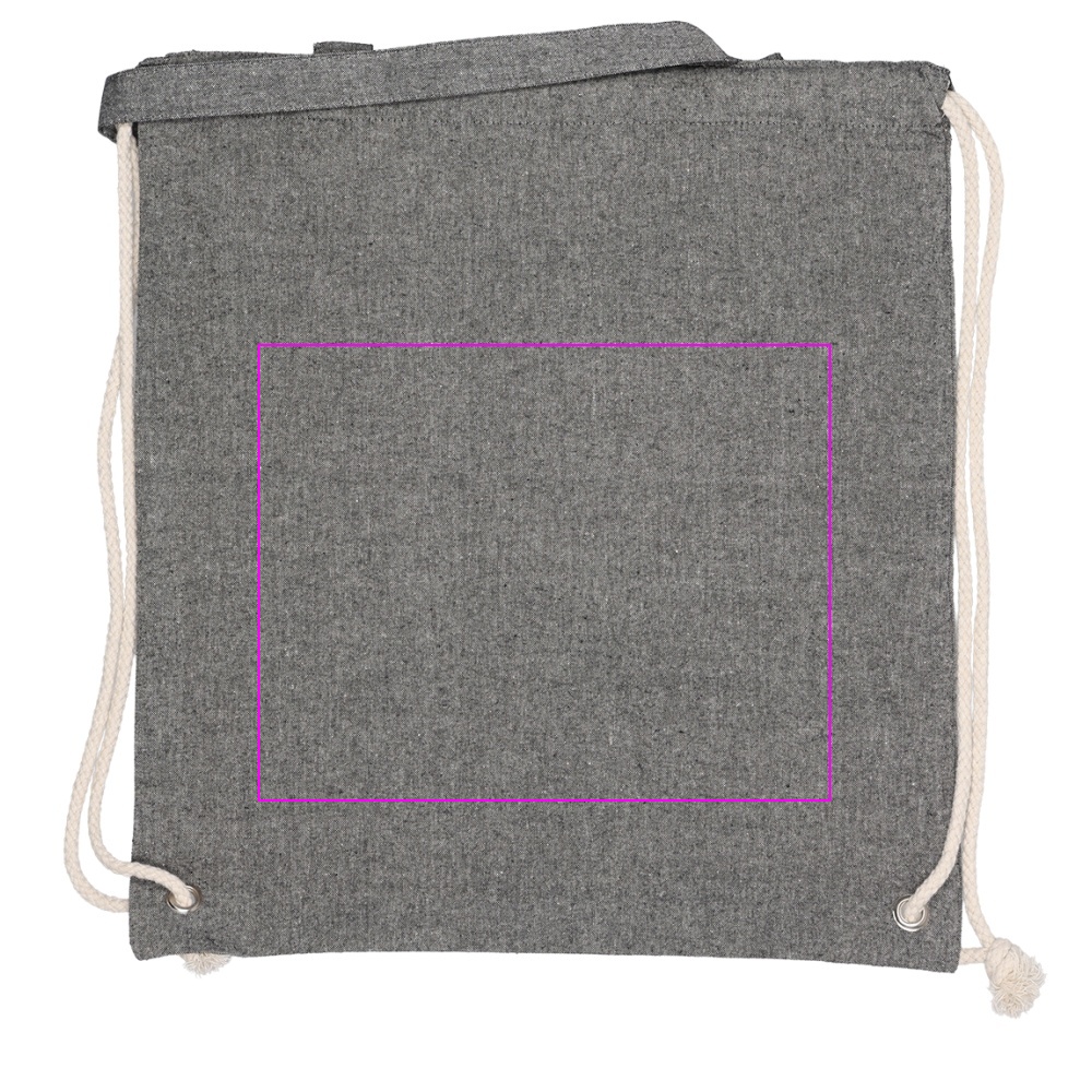 Recycled cotton bag with long handles 140 g/m² ADDISON