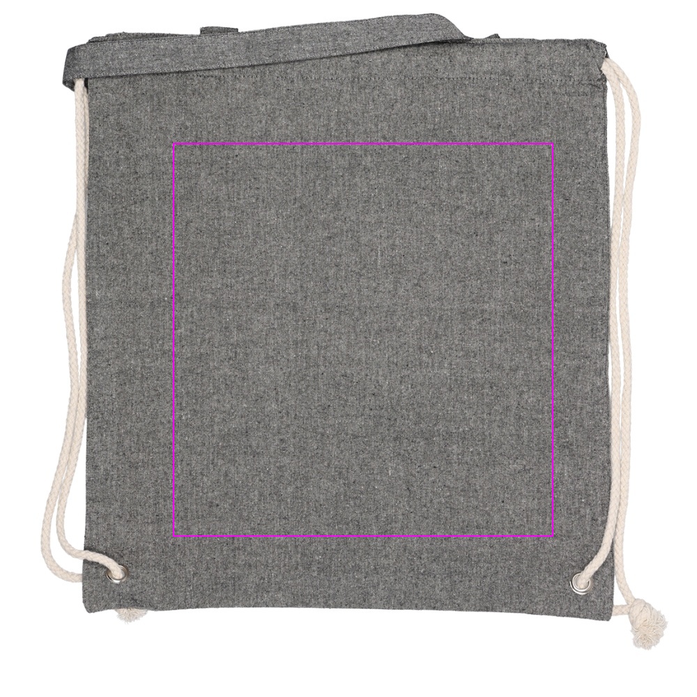 Recycled cotton bag with long handles 140 g/m² ADDISON