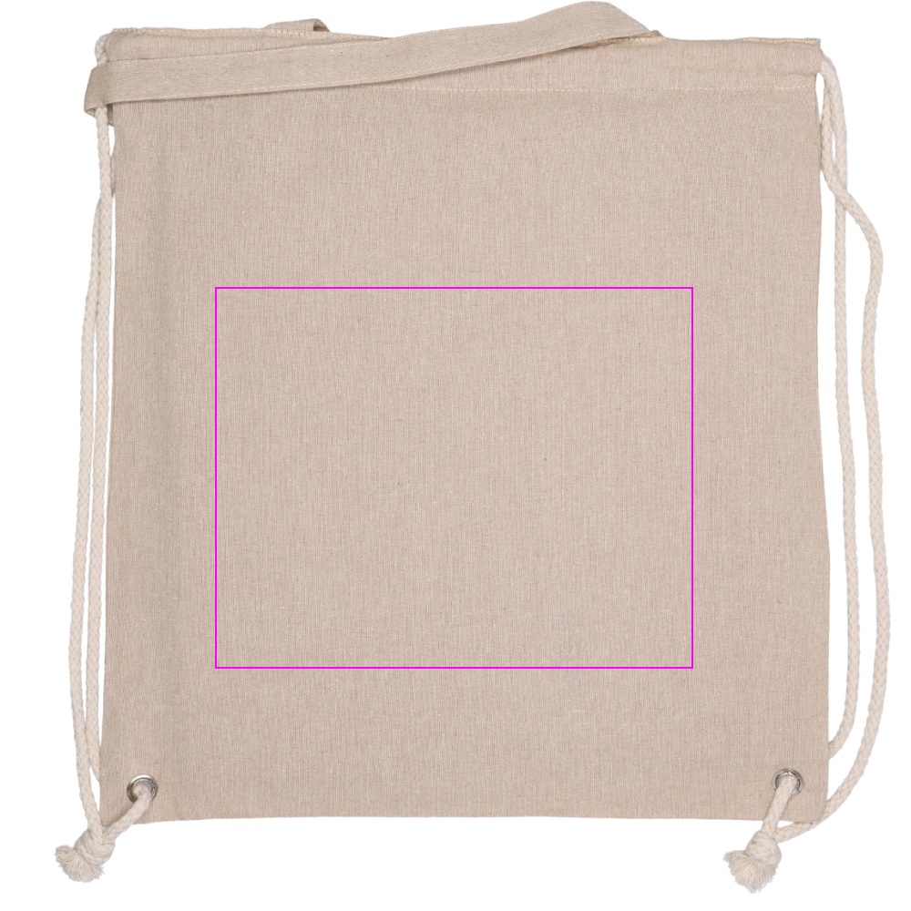 Recycled cotton bag with long handles 140 g/m² ADDISON