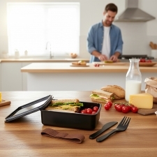 Lunch box with cutlery 600ml VIGO