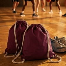 Cotton drawstring sports bag 140 g/m2 CARLSBAD