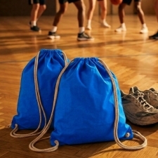 Cotton drawstring sports bag 140 g/m2 CARLSBAD