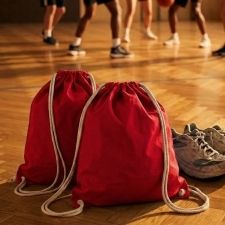 Cotton drawstring sports bag 140 g/m2 CARLSBAD
