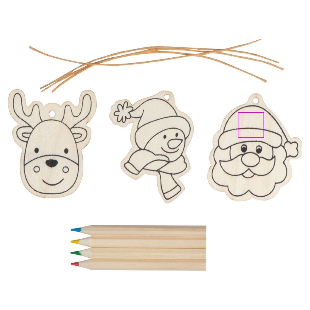 Christmas tree coloring ornaments with crayons DRESDEN