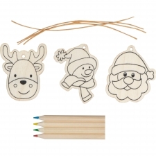 Christmas tree coloring ornaments with crayons DRESDEN