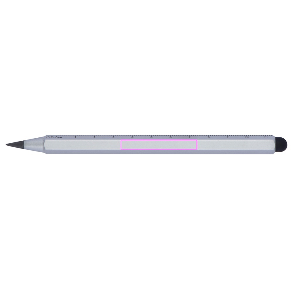 Aluminium everlasting ballpen with ruler HALMSTAD
