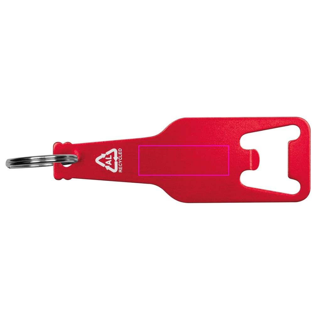Recycled aluminum bottle opener keychain MALMO