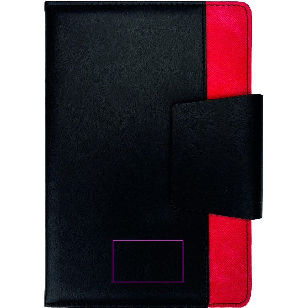 A5 lined notebook made from recycled PU ASUNCION