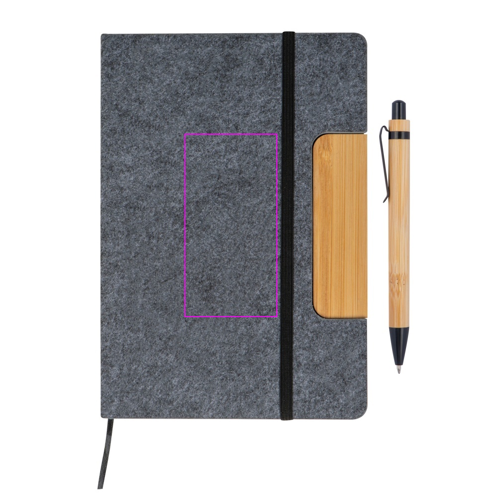 A5 lined notebook made from recycled paper with pen WALSALL