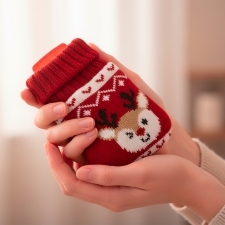 Hand warmer in a Christmas cover WHITE ROCK