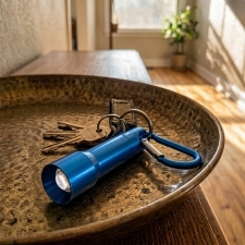 Mini Flashlight made of recycled aluminium BERGAMO