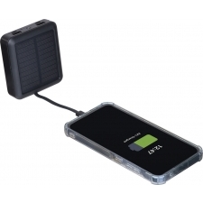 Solcellepowerbank i resirkulert ABS, 10 000 mAh CRETE