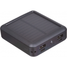 Solcellepowerbank i resirkulert ABS, 10 000 mAh CRETE