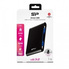 Portable USB 3.0 hard drive Armor A80, 1TB Silicon Power