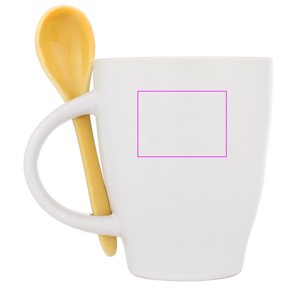 Ceramic mug with spoon 250ml PALERMO 250 ml