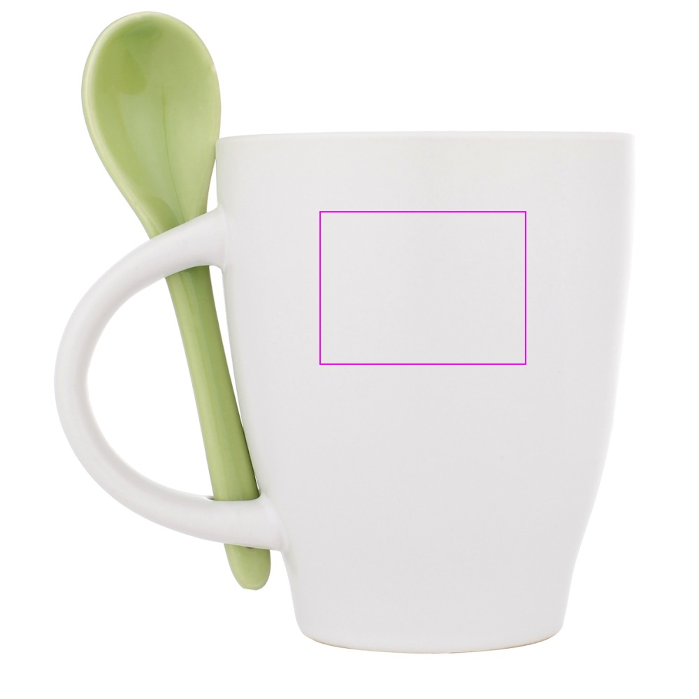 Ceramic mug with spoon 250ml PALERMO 250 ml