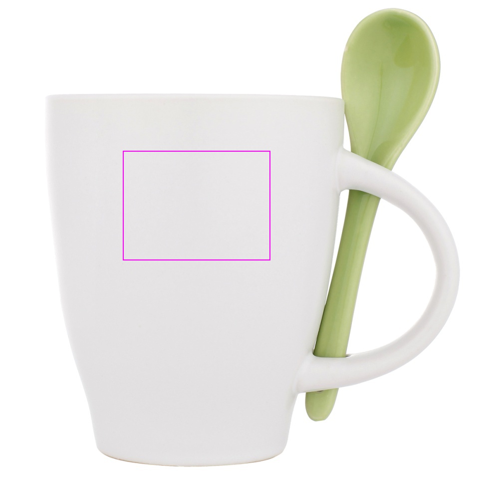 Ceramic mug with spoon 250ml PALERMO 250 ml