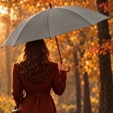 Wooden automatic umbrella Ø105cm NANCY
